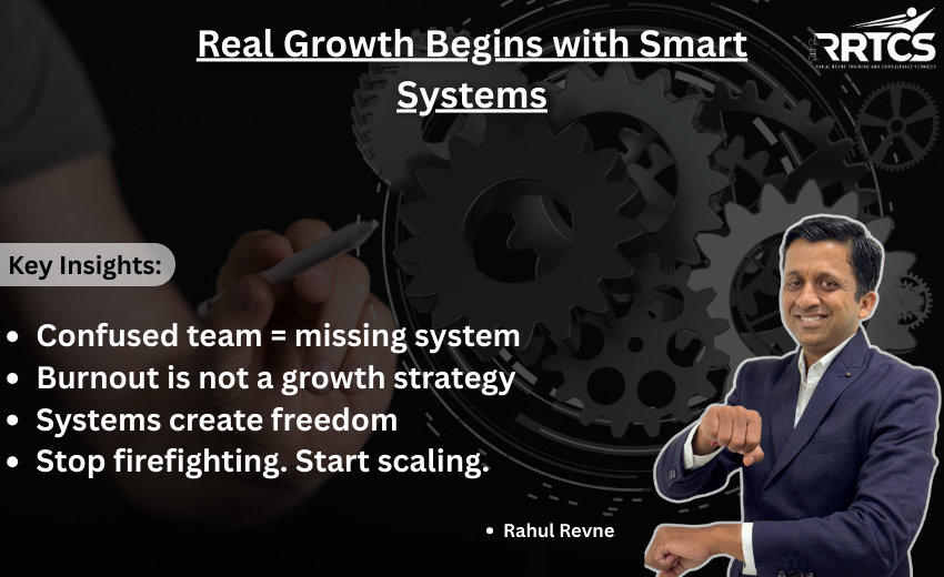 Real Growth Begins with Smart Systems: Key insights on team clarity, burnout, and scaling by Rahul Revne.