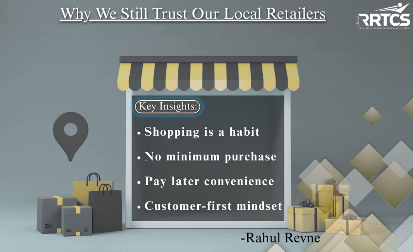 Infographic showing 10 reasons why local retailers still outshine e-commerce, highlighting trust, variety, personal service, and community connection.